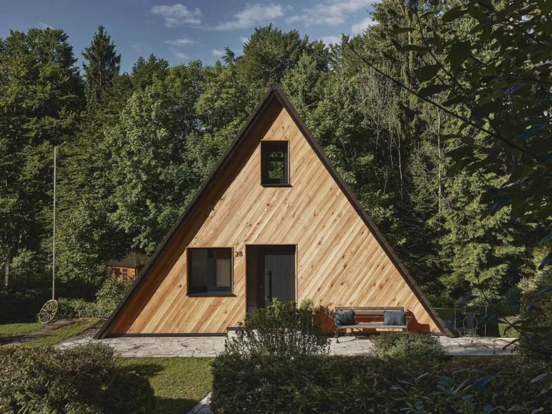 HAUS28 - Modernes A-Frame im Wald - Nurdachhaus