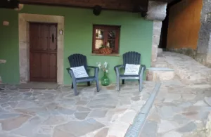 exteriores de la cabaña en asturias