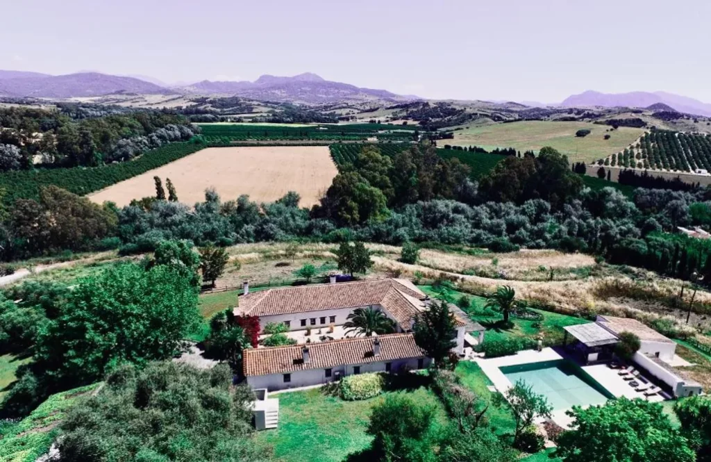 vista campo casa rural Andalucía 