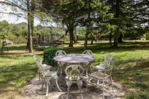 jardín en la casa rural