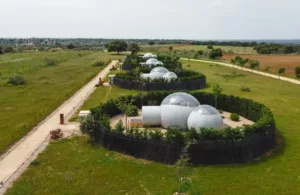 vistas al complejo de glampings