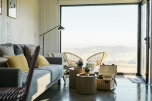 salón en casa rural ecológica en asturias