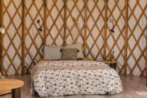 cama en la yurta