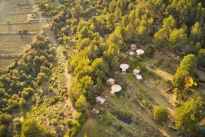 los alrededores de la yurta
