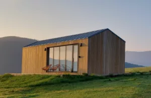 casita de madera con vistas increíbles