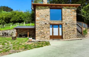 exterior de la cabaña