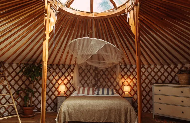interiores de una yurta