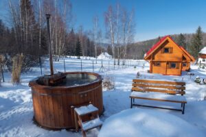 domek z balią i jacuzzi
