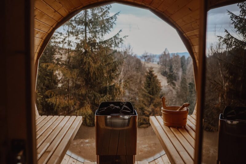 sauna i jacuzzi w górach