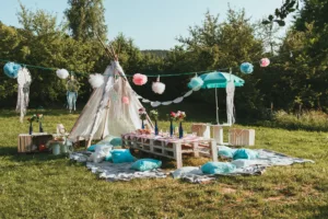 tipi nad jeziorem