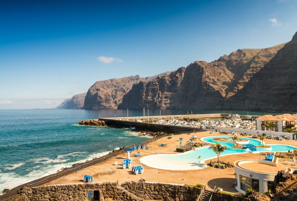 Pools and rocks in Los Gigantes in Tenerife