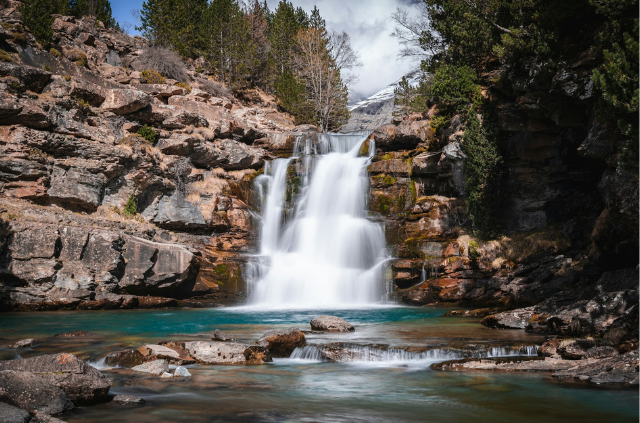 cascadas en el parque