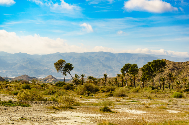 Paraje Natural Sierra Alhamilla junto al desierto de Tabernas