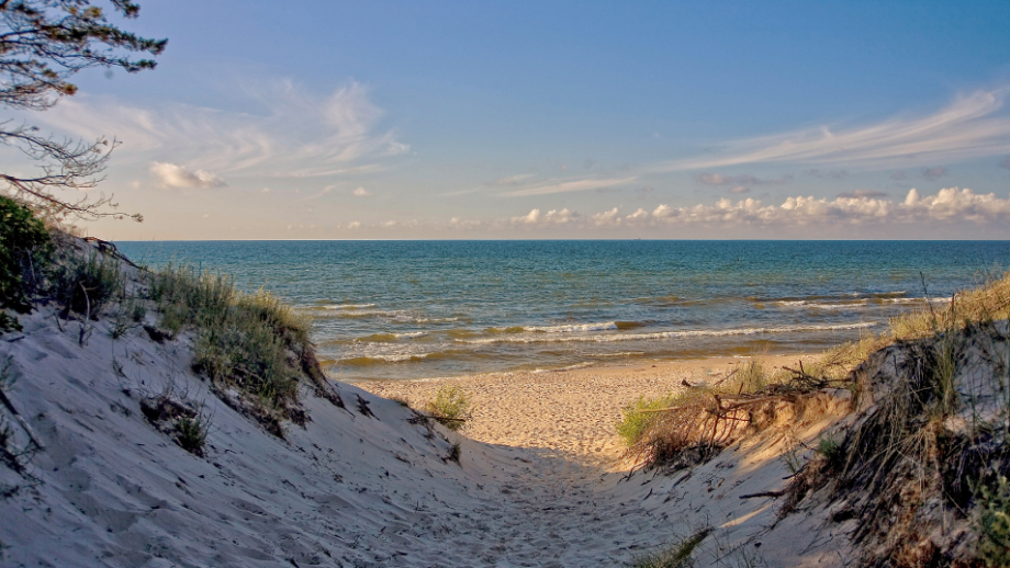 Morze Bałtyckie - plaża w słoneczny dzień