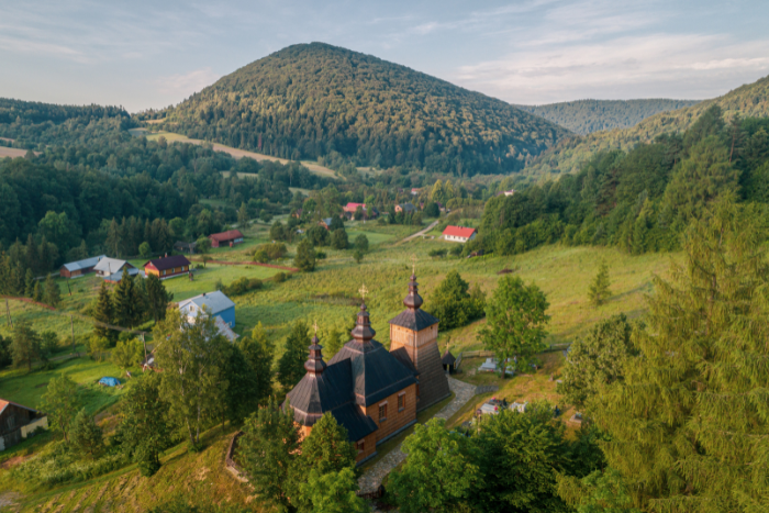 Beskid Niski w lecie panorama