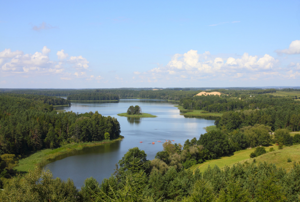 Jezioro Śniardwy z lotu ptaka