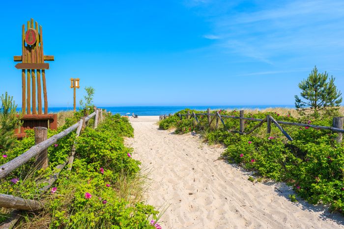 Wydmy Lubiatowskie: wejście na plażę