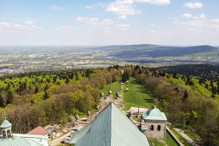 Świętokrzyski Park Narodowy widoczny z klasztoru na Łysej Górze