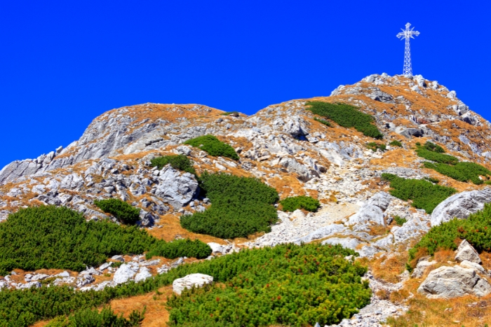 giewont i widok na krzyż